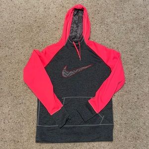 Hot pink/grey nike hoodie